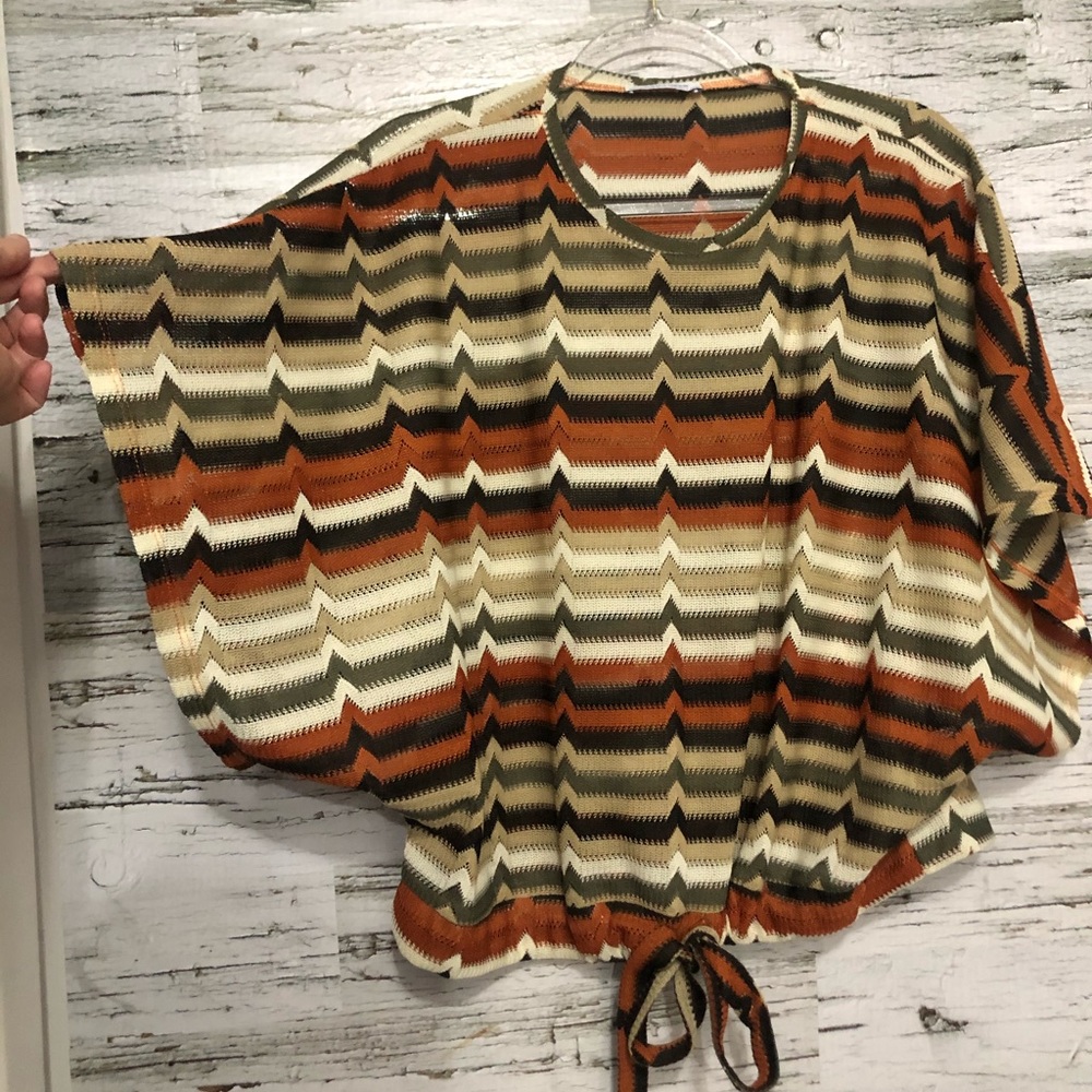 Zara Top with wide short sleeve Small boho style - Picture 3 of 9